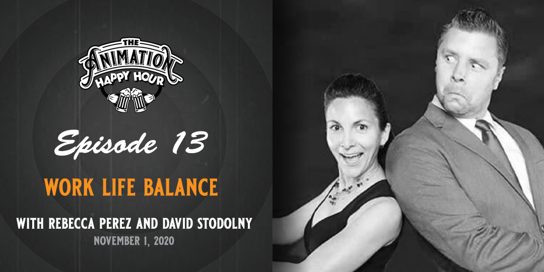 AnimHappyHour's tweet photo. Can I work in animation and have a normal life? Is the industry all just all-nighters and unpaid overtime? In episode 13, we chat with married couple and industry vets Rebecca @reblynk and David @stodoe, to answer these questions and more as we discuss work life balance! https://t.co/e2ZBCDofFT