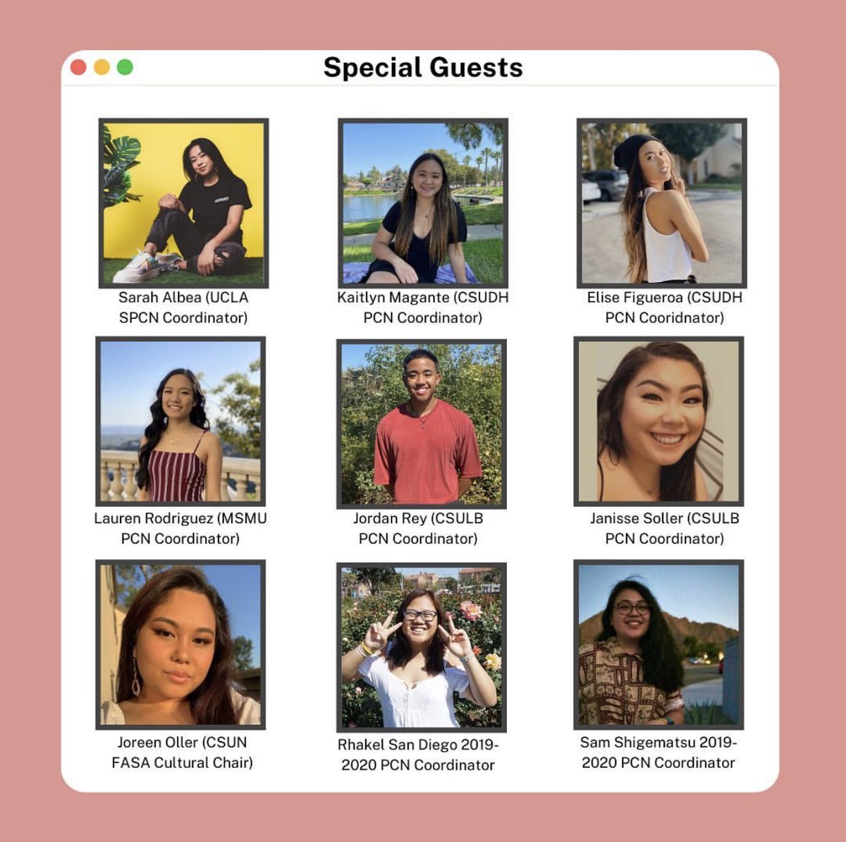 csunfasa's tweet image. Today&apos;s the start of our week-long PCN Summit! Our first event is a PCN Coord Talk, where we welcome coords from @Samahang, @pagsikapancsudh, @MSMU_Pangkat, @lubospaso, and @csunfasa to discuss what PCN is and how it&apos;s being hosted this year.

Zoom link in our bio! See ya there!