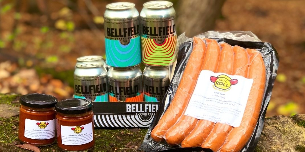 Follow and RT to be in with a chance to win a case of <a href="/TheBellfield/">Bellfield Brewery</a> beers, and our <a href="/OnTheRoll_2012/">On The Roll</a> Currywurst Kit including 10 authentic German sausages &amp; our homemade Currysauce to enjoy at home! #win #Competition