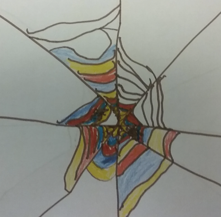 Ms_Altobelli's tweet photo. Today our Virtual Grade 1 class worked on creating Mondrian Spider webs using the primary colours. 🕷️🕸️🟡🔵🔴. Here are some of their masterpieces! https://t.co/YwB2aSVjcK