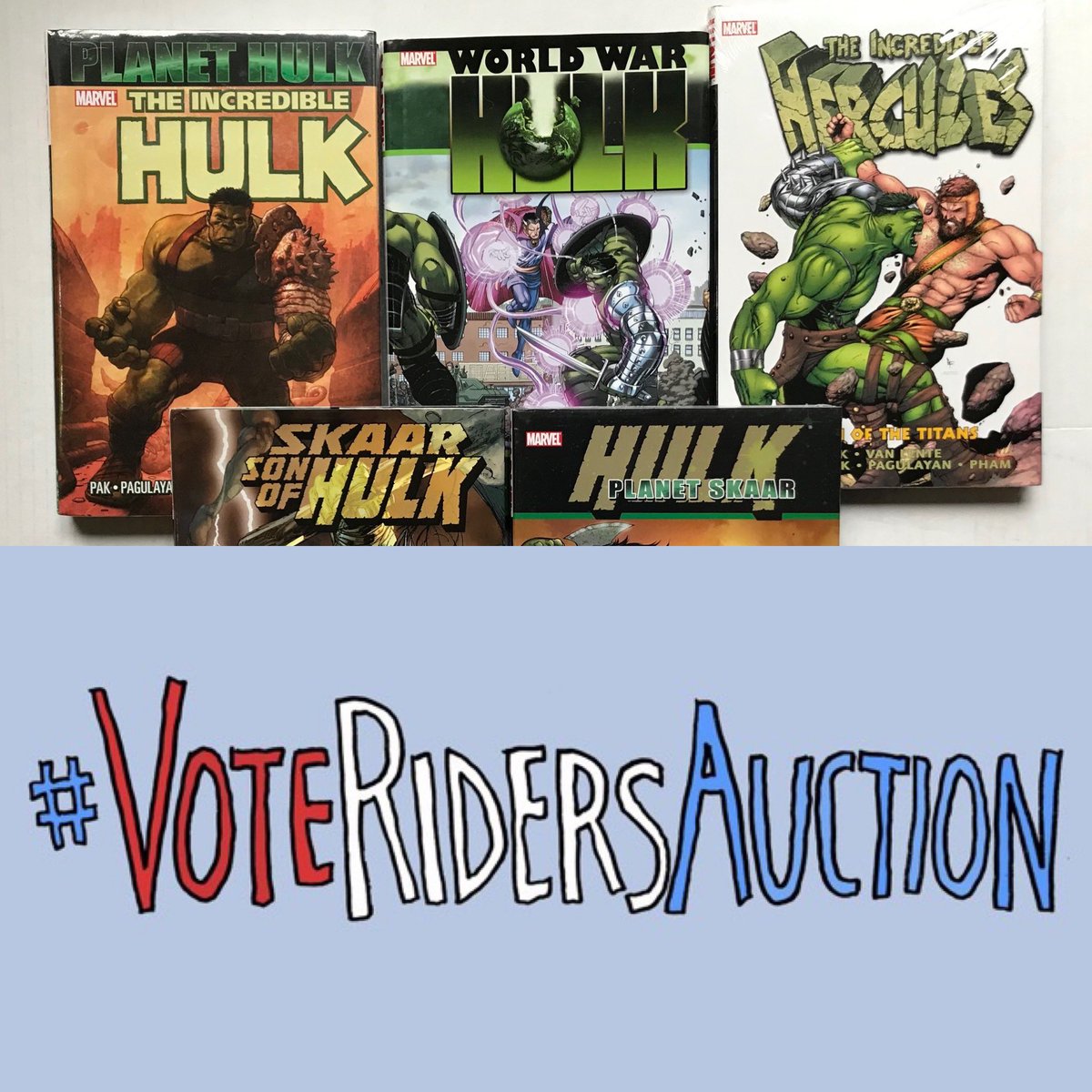 GothamGeekGirl's tweet photo. VoteRiders and Comics For a Cause: Get Out the #VOTE 
⚠️LINK IN BIO for my interview with @VoteRiders &amp; more info on the Twitter Comics Auction!!
#voteridersauction 
@kamigarcia @gwendabond @gregpakpix @brianmbendis @johnhodgman @aaronkuderart @Trungles #voteriders #VoteHimOut https://t.co/p33ZRa1MWb