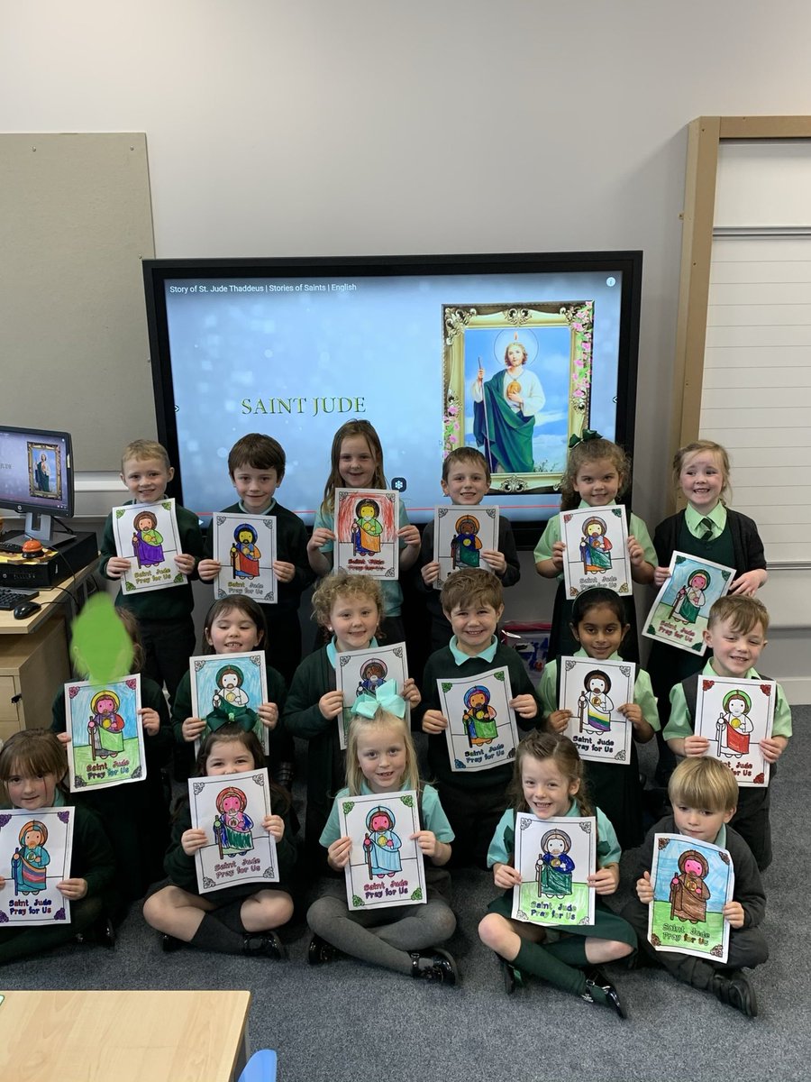 StMarysPS14's tweet photo. P2b enjoyed learned about the life of St Jude Thaddaeus today. We were inspired by how faithful and brave he was throughout his short life 🙏🏻✝️🔥
#strengtheningfaith #holyspirit #jesustheteacher #jesusthehealer https://t.co/5LnKfogOvX