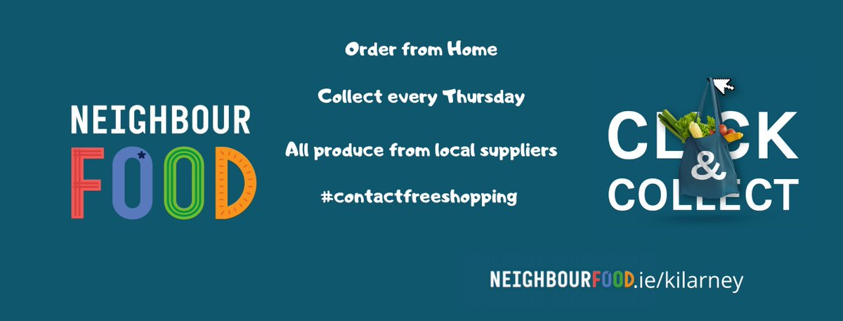 A HUGE THANKS to all those who have supported our NeighbourFood Killarney Market with orders over the past few days!! A reminder to those that have yet ordered that orders will close at midnight on Tuesday night!

NeighbourFood.ie/Killarney 

#supportlocal #neighbourfoodkillarney