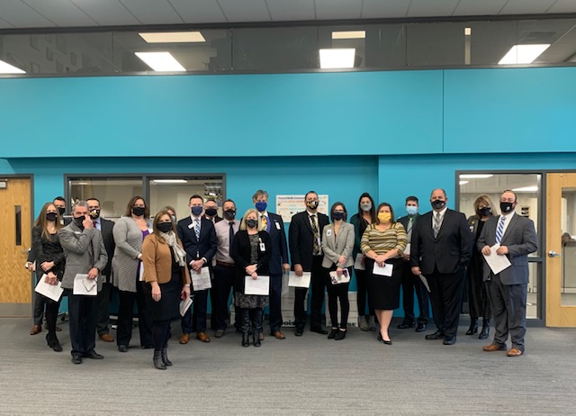 VickieMurillo's tweet photo. Extended Cabinet visits classrooms at Wilson MS today.  It was wonderful to see the high levels of teacher feedback to students during our visit.  #CBProud 
@CBCommSchools @WilsonMS_CB @WMSIB_Naughton 
  #AchieveMore #TogetherWeCan https://t.co/DmSZ5rHeBu