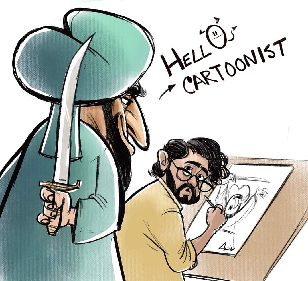 ExMuslimBlogger's tweet photo. Art Without Fear Art Without Boundaries!✌️✌️

#freedomofspeech #ArtWithoutFear #ArtWithoutBoundariesWe  
We #StandWithFrance
We #supportMacron 
Jihadi are virus  
#makeourplanetgreatagain #stopislam 🙂 #Jihadists #jihadi_virus #BanIslam #Atheism https://t.co/m6iuWmEb6y