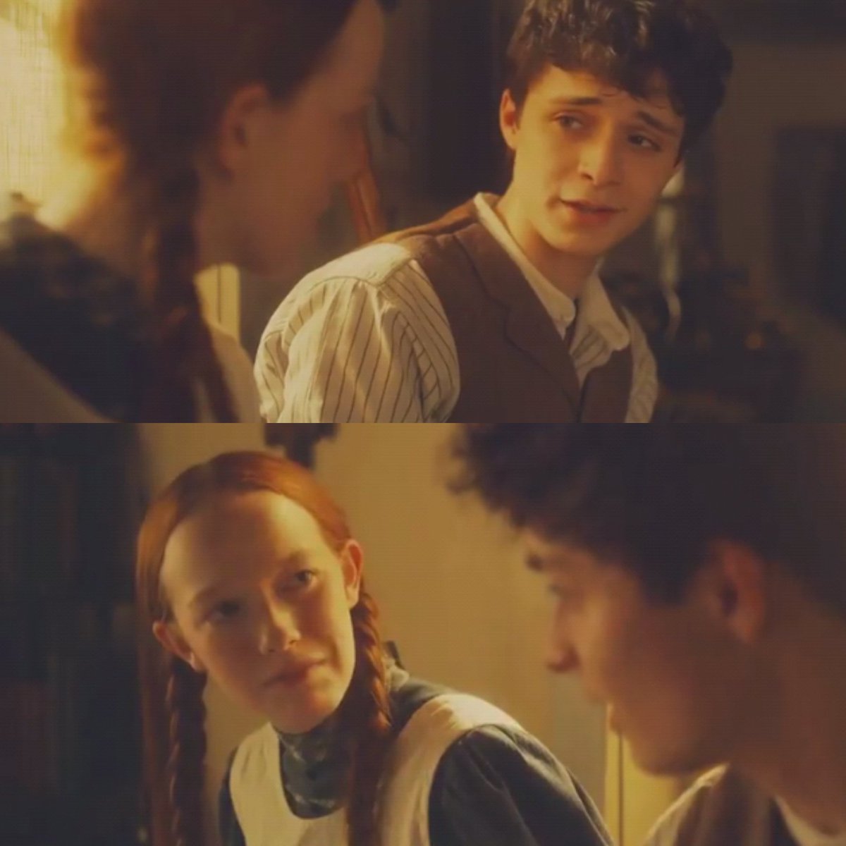 Gilbertbrazill's tweet photo. essa cena é perfeita 
gilbert e anne estudando juntinhos e o sorriso que a anne dá pro gil dps dele dizer que um dia chegará a sorbone , anne toda orgulhosa dele estar confiante depois dela ter dito que ele seria um ótimo médico quando ele duvidou de si mesmo https://t.co/pQvy4WQHrX