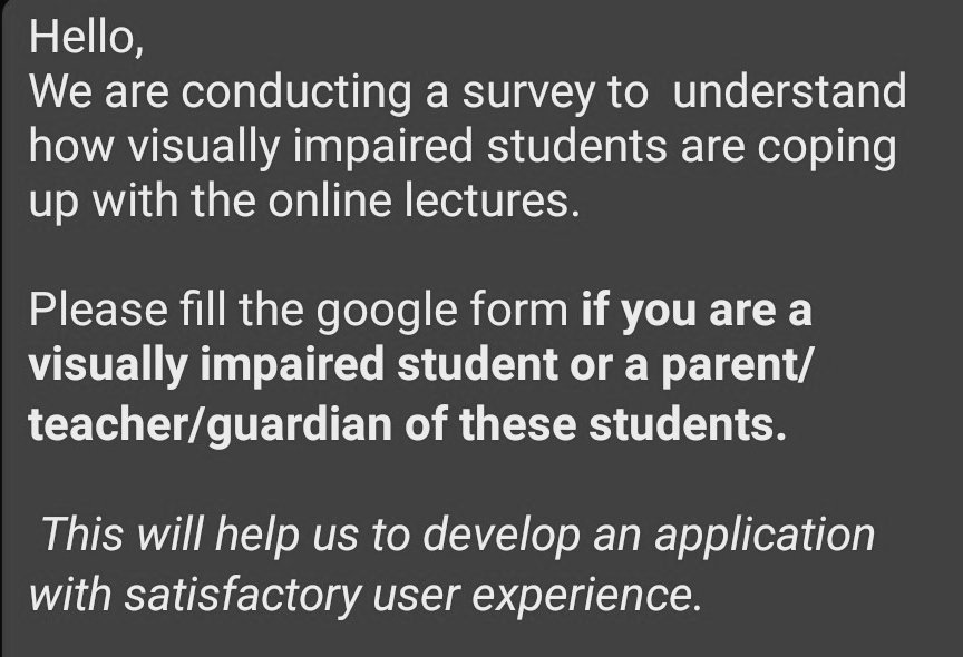 sayli19_'s tweet photo. https://t.co/19vM4uQYxO

#userexperience #userinterface #visuallyimpaired #onlineclasses #onlinelearning #distancelearning #blind #visualimpairment #visualassistance #softwaredesign #SoftwareDevelopment #applicationdevelopment #app #voiceover #touchscreen https://t.co/DUysZz8LjG
