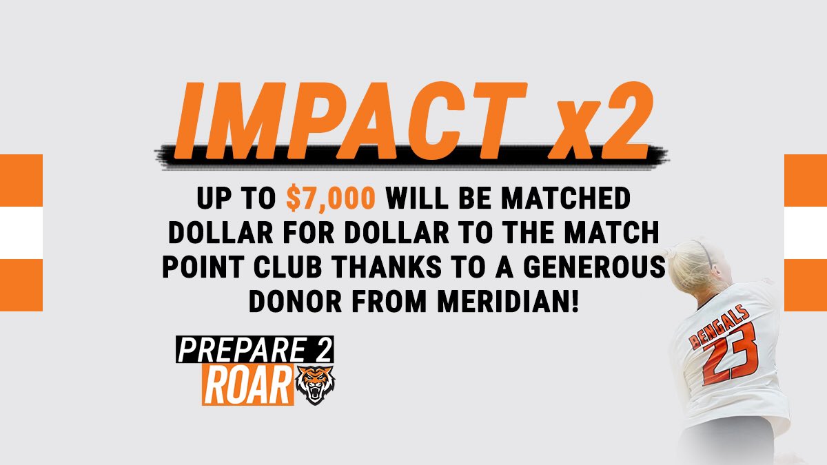 HelpUsRoar's tweet image. Double your impact to @IdahoStateVB while helping the Bengals #Prepare2ROAR!

MATCH YOUR GIFT TO 🏐! ➡️
app.mobilecause.com/vf/Prepare2ROAR