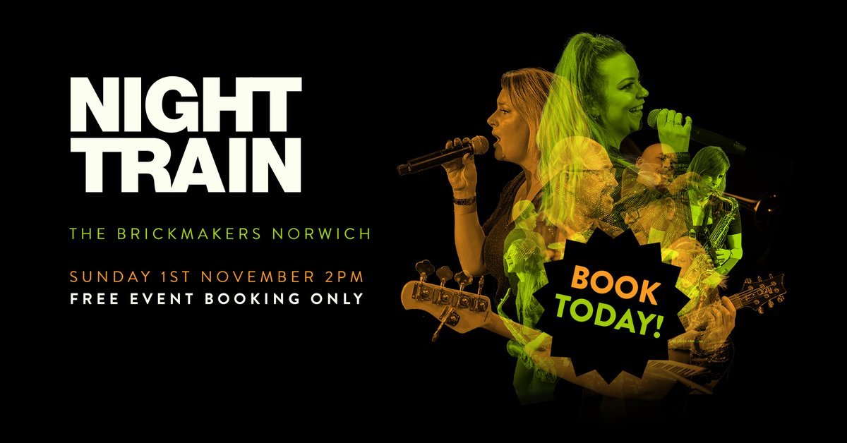 NightTrainLive's tweet photo. This Sunday we’re back @thebrickmakers. They’ve won a culture recovery fund making it feasible to reopen under social distancing rules. It’s a free but limited gig and you need to book a table. So please come a join us and support your local music venue, can’t wait!!  🤘😎 https://t.co/k1dI2RVz0Z