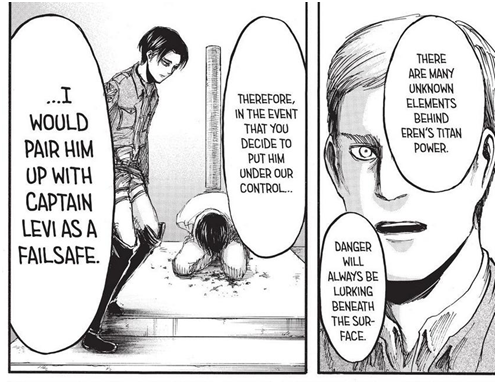 Look at this mastermind of a script writer lolThey couldn’t have just suggested this plan in court. They NEEDED to SHOW that the plan would work. They needed to show that Eren can control himself when he was beaten up. So they prepared an entire spectacle/improv show lol