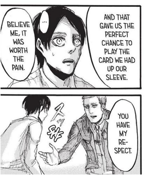 Ok, so back to the courtroom scene. I mean, the scene after thatThis is one of those moments where I go “wow why didn’t I notice this earlier” because Erwin basically admitted it openly: he said that he was a gambler and he made his bet,
