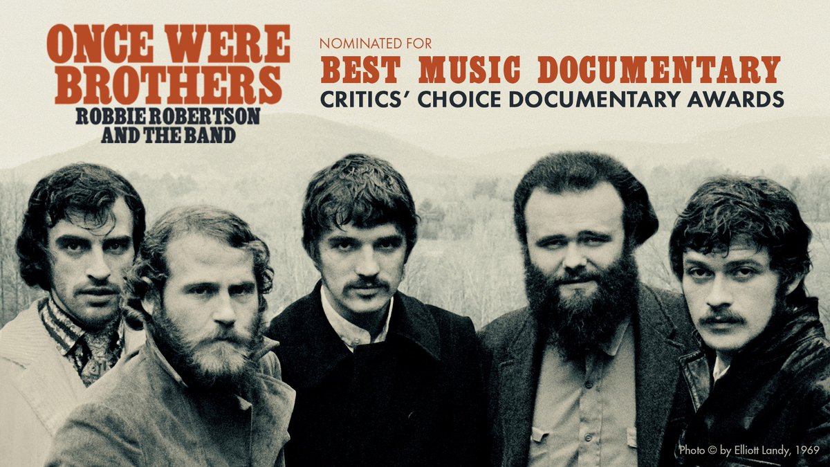 SaltSpringFilms's tweet photo. Congratulations to @DanielRoher's ONCE WERE BROTHERS: Robbie Robertson And The Band (@TheBandFilm), nominated Best Music Doc by the 5th Annual @CriticsChoice Awards. Winners announced Nov 16.
We screened it at @ArtSpring01 in January as part of our #BestOfTheFests film series. https://t.co/R6BL5c1bzw