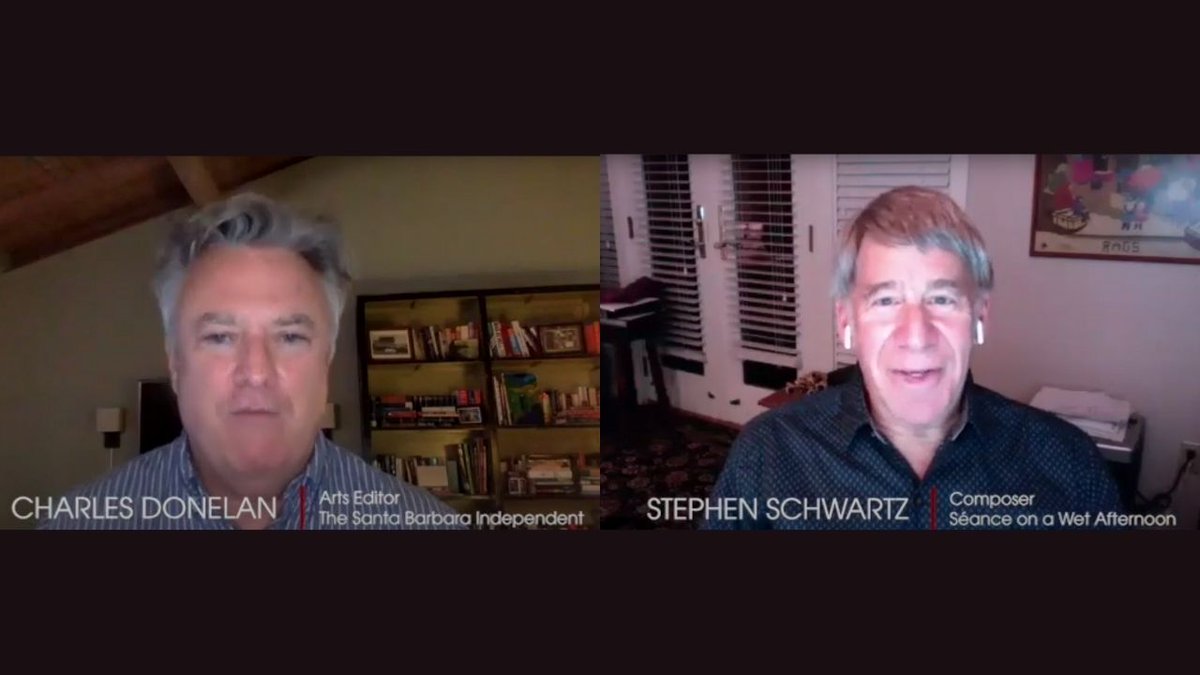 operasb's tweet image. Join us for a virtual interview with award-winning composer and lyricst Stephen Schwartz ahead of tomorrow's webstream premiere of his first and only opera Séance on a Wet Afternoon! 

youtu.be/kACedJVEATA

#opera @OPERAAmerica #free #webstream #stephenschwartz