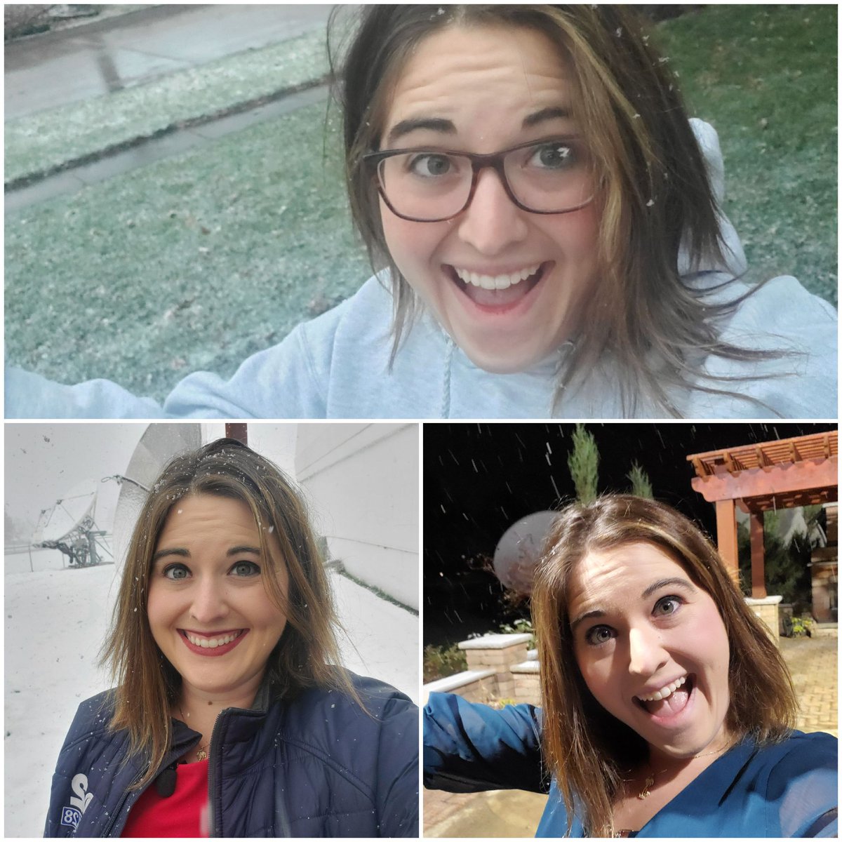 KopelmanWX's tweet photo. Because I like selfies in the snow... three snow days in October!
Earliest first snow since 2004 (Oct 18), earliest 2" on record (Oct 19) and third snow of October (we've only done this one other time on record in CR). #iawx #OctSNOWber https://t.co/kjiHTKZNaS