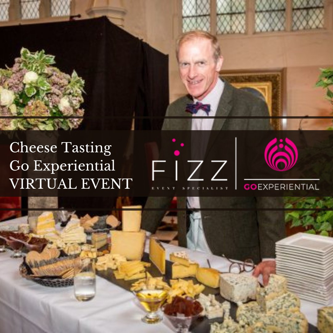 FizzEventLondon's tweet photo. #VirtualEventIdeas: Join London’s top cheese specialist as he hosts a tasting of Britain’s award winning cheeses. Samples delivered to every guest in our Go Experiential  box  

#GoExperiential #virtualevent #HospitalityInABox #foodtasting https://t.co/QfNO9eeVPN