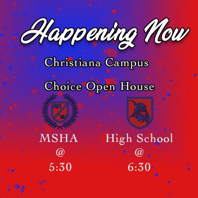 Happening NOW: Choice Open House #christianavikings
ZOOM: tinyurl.com/yyk8m867  
MSHA @ 5:30
HS <a href="/6/">Adrián Lamo</a>:30