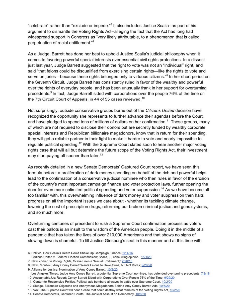 9/17Notable groups and organizations who have rejected  #SCOTUS nominee Amy Coney Barrett cont.OutServe-SLDNTransgender Legal Defense & Education FundURGE: Unite for Reproductive & Gender EquityEnd Citizens United / Let America Vote Action FundBlack Lives Matter PAC