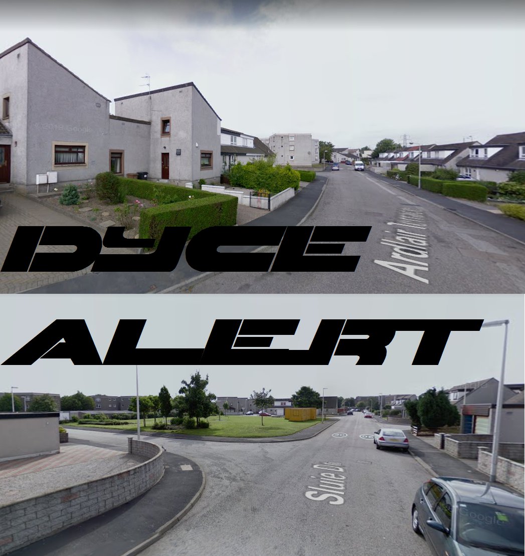 *CRIME ALERT*
There are people attempting to gain entry into properties in the #ArdlairTerrace & #SluieDrive areas of #Dyce in #Aberdeen.
If you've noticed anything suspicious call @PoliceScotland on 101 or @CrimestoppersUK , anonymously, on 0800555111.
Please RT. https://t.co/cYmDWR1xdZ