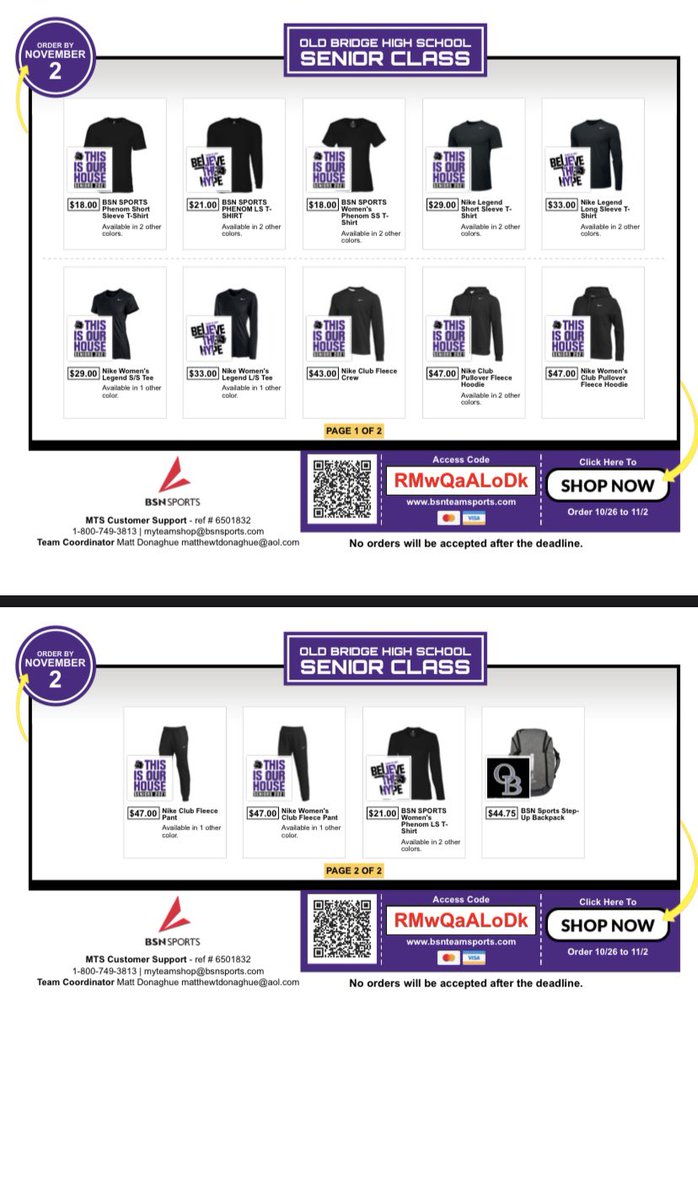 Senior clothing sale is now open!  Class of 2021 get some sweet gear!