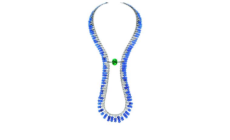 Suite from Boucheron, sapphires and diamonds and the occasional emerald.