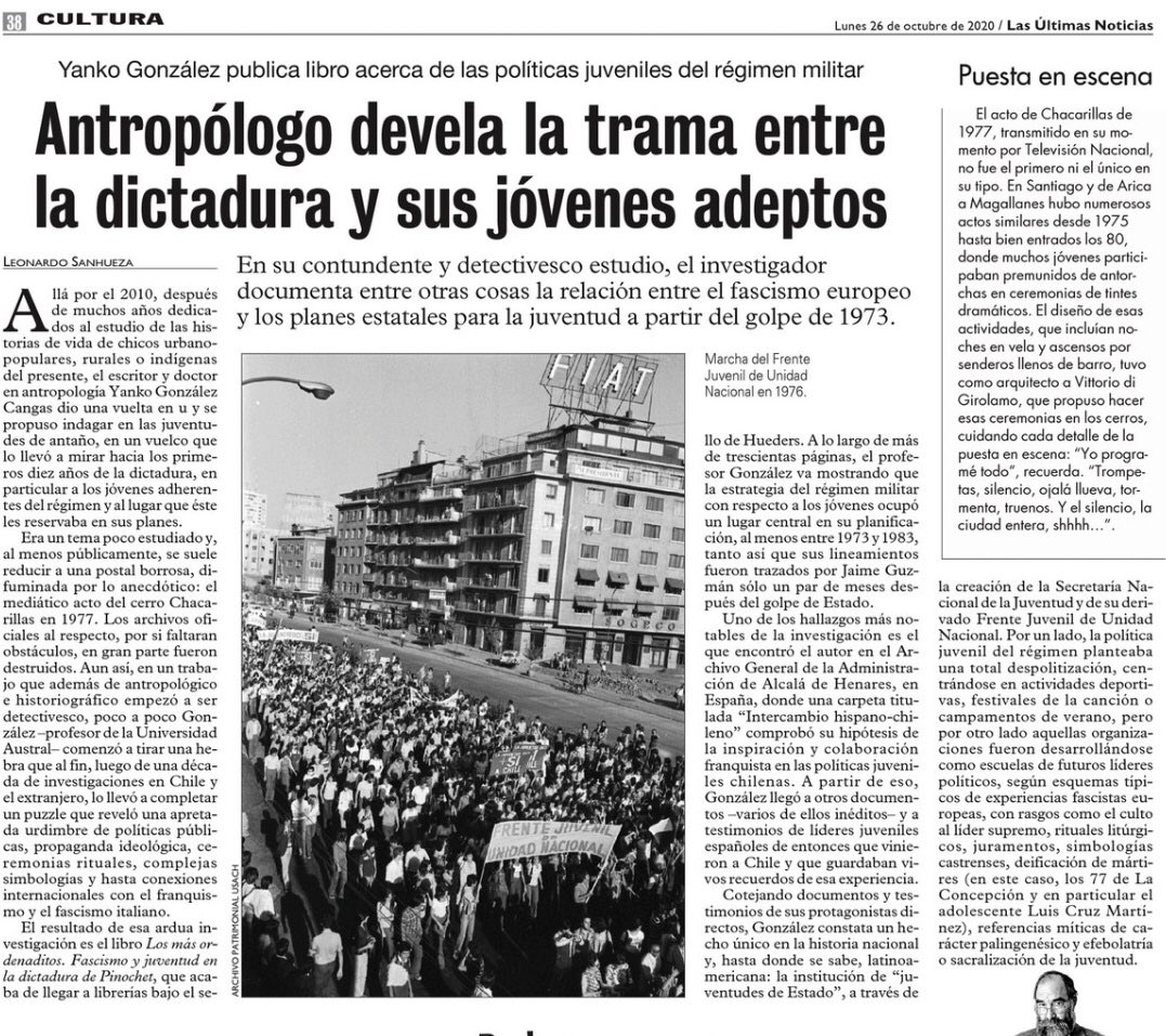 📚 Compartimos nota publicada en el diario de circulación nacional Las Ultimas Noticias sobre Libro “Los más ordenaditos”, del Dr. Yanko González. <a href="/Yanko_Gonzalez/">Yanko González</a>
📌Link de la publicación en el siguiente link: lun.com/Pages/NewsDeta…...