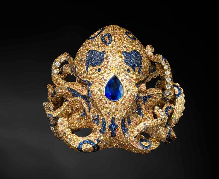 From DuRose, a brooch that's a blue-ringed octopus. I would never take it off. I would wear it on my bathrobe.