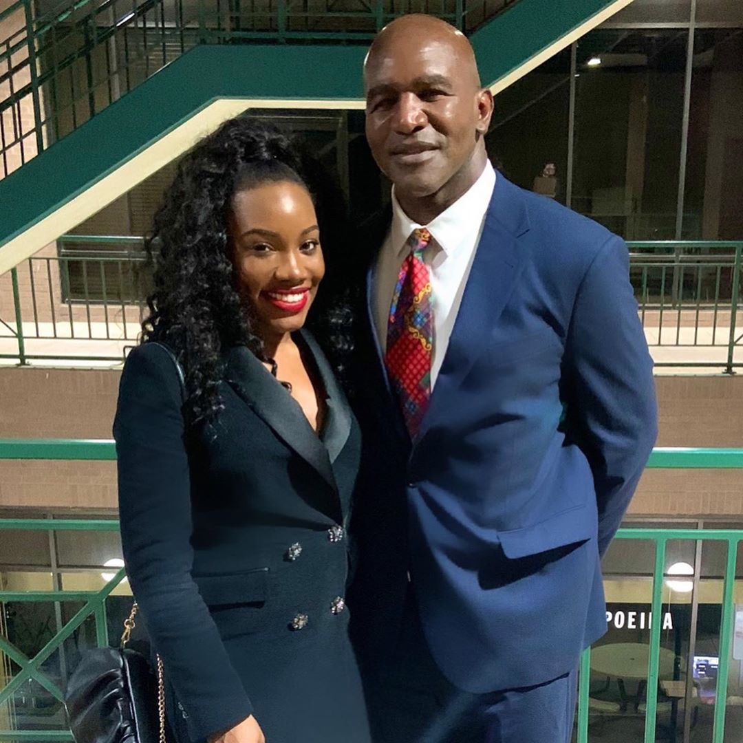 holyfield's tweet photo. It was an honor receiving the NAACP Lifetime Achievement Award presented by my daughter @ebonneholyfield this weekend. #TeamHolyfield #Family https://t.co/2AXc8s9573