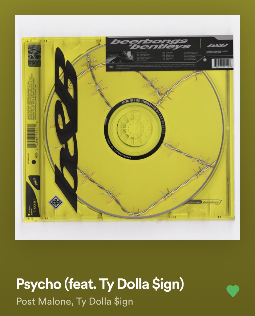 track eight “psycho”I mean there isn’t much to say about this song other than exactly what it is and that’s an instant hit, it was very catchy and memorable and ty dolla also worked really well on this and gave a strong feature