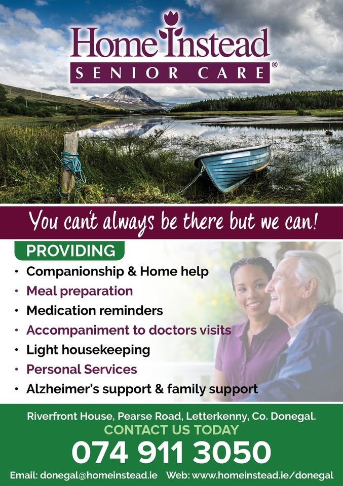 You can't always be there but we can.
#Homeinsteaddonegal provide quality #homehelp delivered by local, caring and trusted professionals. 
☎️074 911 3050 for further details on how we can support your family.#HomeInstead 
<a href="/donegalassoc/">Donegal Association</a> @DonegalInvest <a href="/donegaldiaspora/">Donegal Diaspora</a> @donegalhour