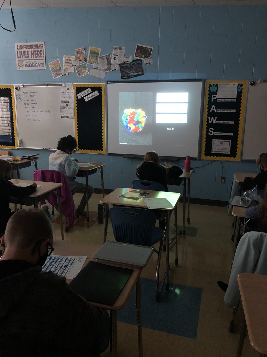 Ss warming up their math brains with an esti-mystery! <a href="/SteveWyborney/">Steve Wyborney</a>  <a href="/WTBobcats/">WT Elementary</a>