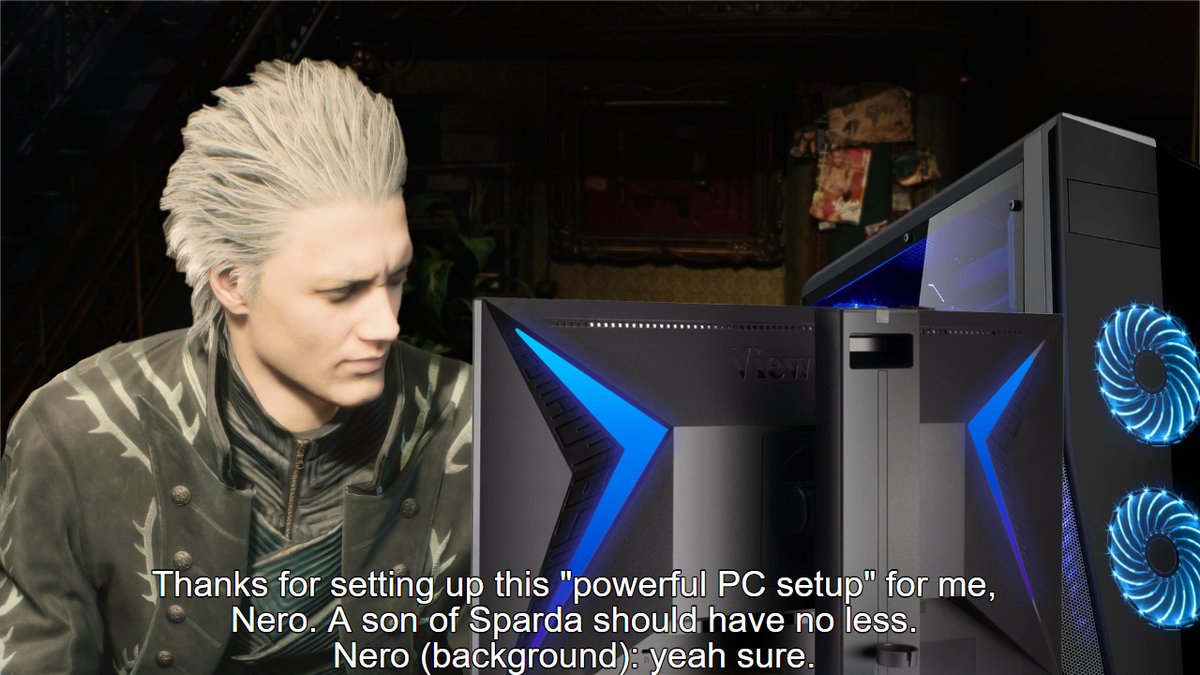 KiryuAttorney's tweet photo. Vergil gets setup https://t.co/yvgCrKcNdu