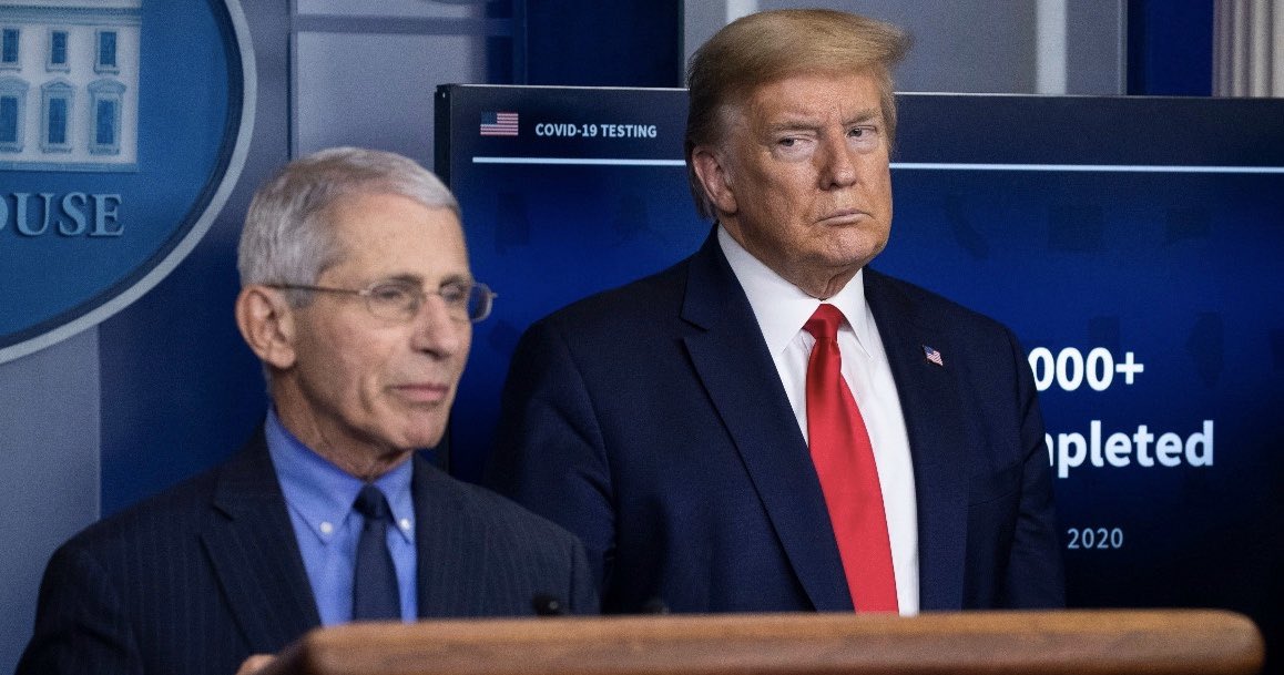 davenewworld_2's tweet photo. Trump will fire Dr. Fauci the day after the election. He just signed an executive order that'll let him do it and basically replaced him with an X-ray doc he saw on Fox News, who has no experience in the treatment of infectious diseases. This is the dumbification of our republic. https://t.co/iNKNWFDCdI