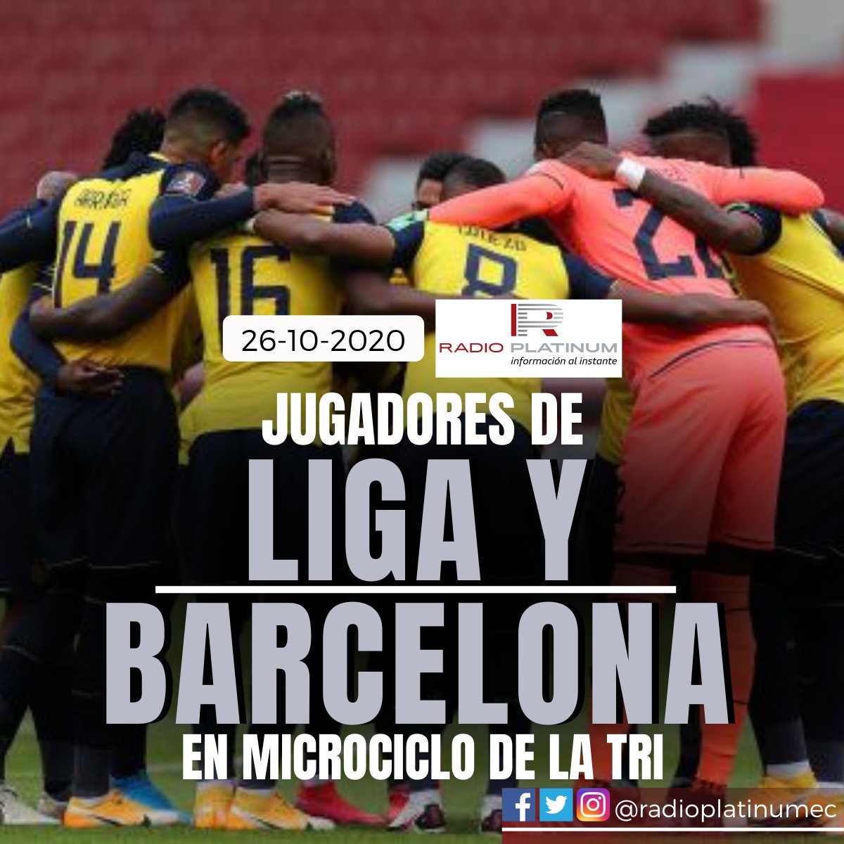 El seleccionador de #Ecuador, el argentino #GustavoAlfaro, realizará desde este martes una breve concentración con #jugadores que militan en la #Ligalocal, previa a los partidos contra #Bolivia y #Colombia en noviembre próximo por las eliminatorias sudamericanas. https://t.co/3Z8N5ktPnk