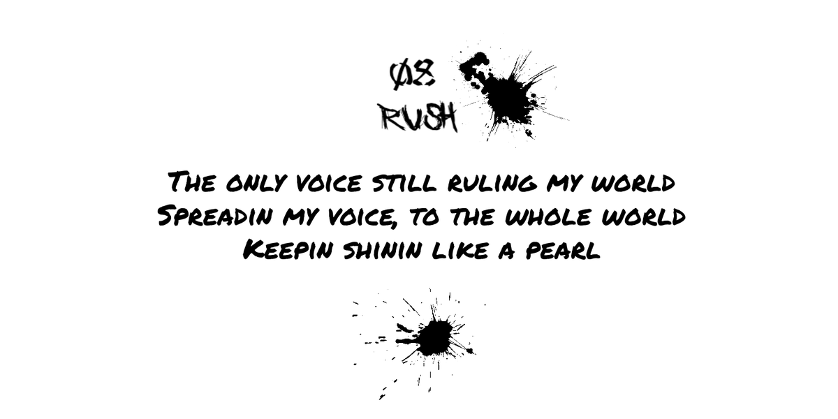 The 8th track of  #RMixtape is Rush, featuring Krizz Kaliko. There aren't many lines by Namjoon in the song, so not much to unpack. Rush is wishful thinking by Namjoon and Krizz about where they'd like to be, the kind of star they want to be. +