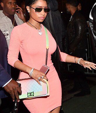 This Rainbow chanel boybag extremely rare, I think she wore this one recently to a Queen Radio episode.