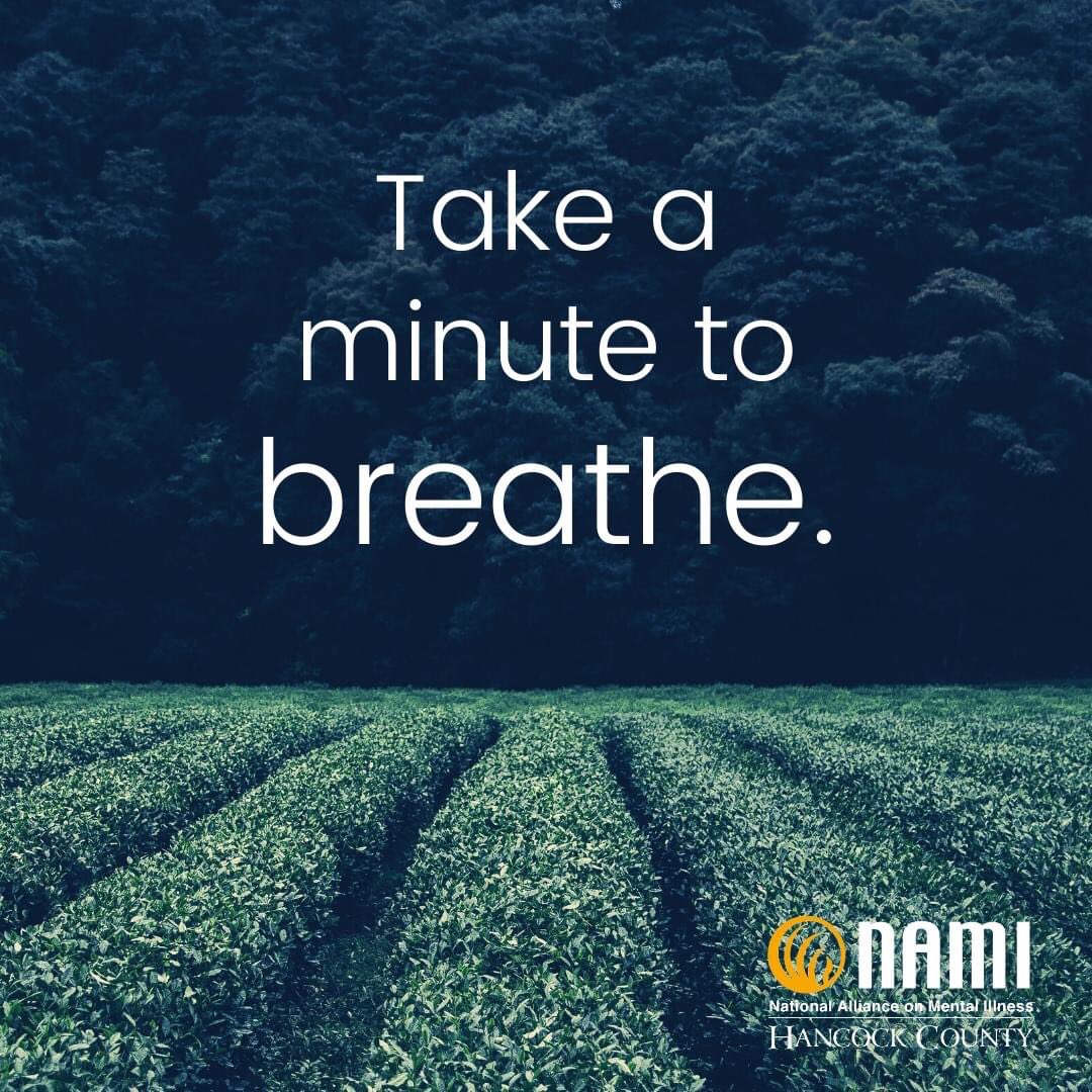 NAMIHancockCo's tweet photo. Hey you! Yes, you, scrolling mindlessly through social media. Here is your friendly reminder to unclench your jaw, take a deep breath, and relax. https://t.co/BE8L73c9DY