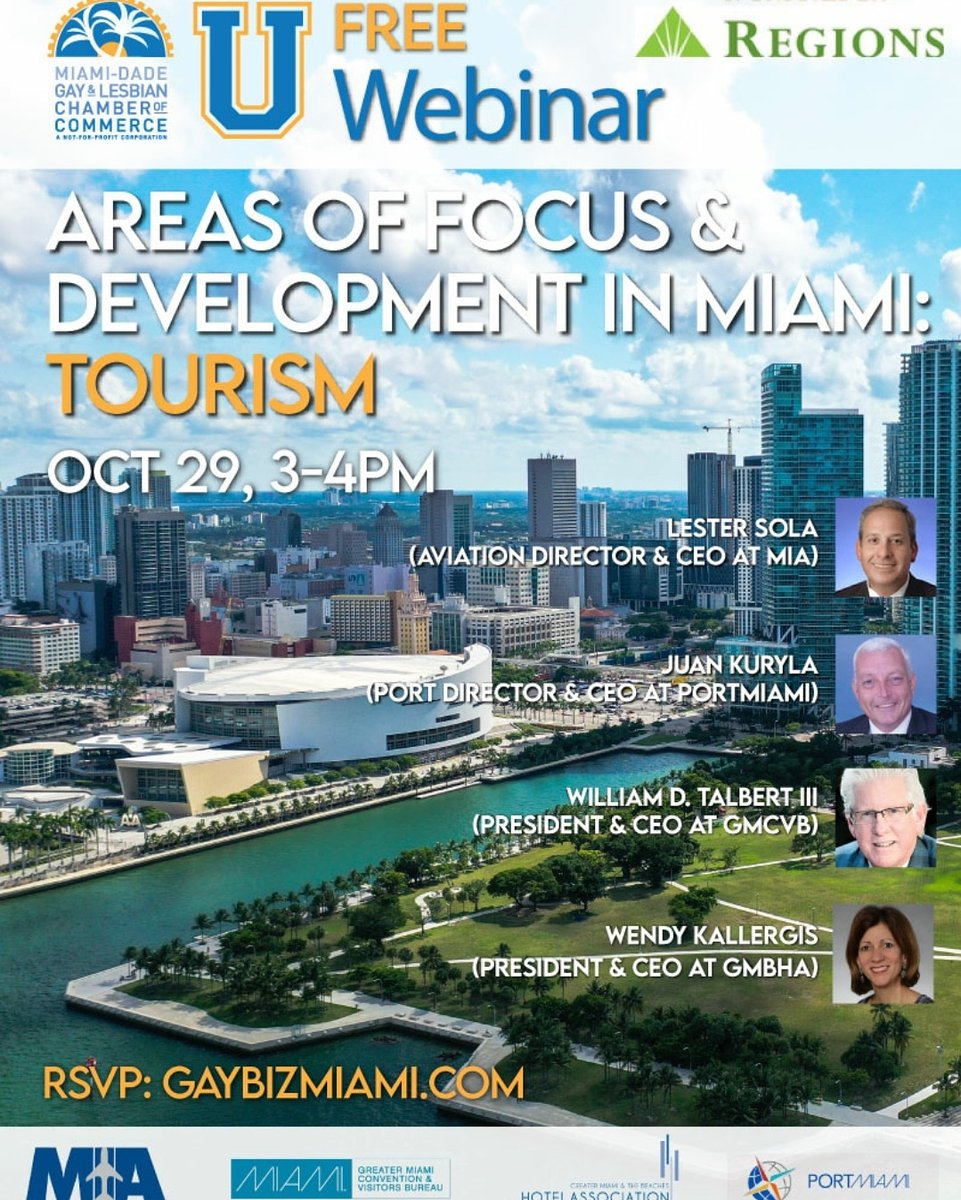 GSSGlobalSecure's tweet photo. Learn more about the current state of travel and tourism in Miami. You will hear from the best in our industry. #GMBHA, #GMCVB, #MiamiAirport, #PortMiami, and #MDGLCC.
More info to follow https://t.co/oCvYiPdE0W