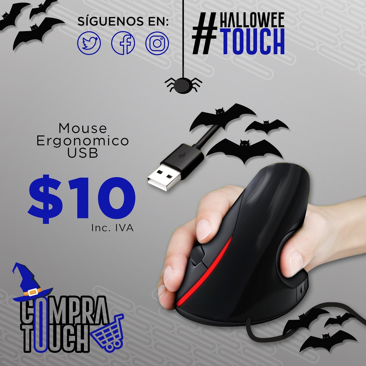 compratouch's tweet photo. ❗❗ Mouse vertical ergonomico USB❗❗

😔No más dolor de muñeca, 😍 nosotros te traemos la solución..

😱😱Adquiérelo a tan solo $10🤩🤩
Aceptamos todas las tarjetas; consulta por tu método de pago

Contáctanos:
👇👇👇👇👇👇
https://t.co/x3YXIND2g7
.
.
SIGUENOS EN NUESTRAS RS😉 https://t.co/kYdZdO7hAb
