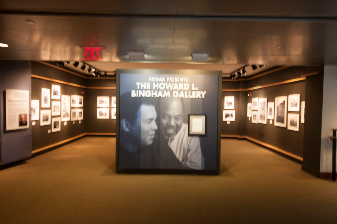 Howard Bingham Gallery
An exhibit space that initially focused on the exceptional photography of Mr. Howard Bingham, the Center’s Honorary Curator of Photography. Mr. Bingham was a devoted friend to Muhammad Ali since 1962