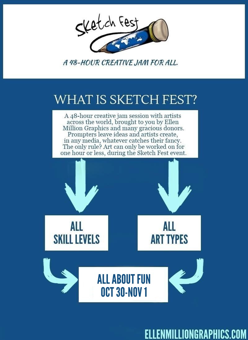ellen_million's tweet photo. #EMGSketchFest 125 promises to be spooky and is coming at you fast! Join us this Friday through Sunday for stay-at-home #Halloween2020 and create some art or just hang out with us. Details here:  https://t.co/TnY5gEFToN #socialdistance #sketchbook #getcreative #artevent https://t.co/ZQ7K4PCU3V