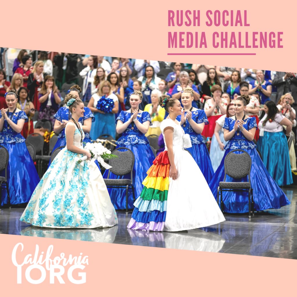 CARainbowGirls's tweet photo. Oct. 25-31 🌻
Halloween dress up:
Post your favorite dresses (WA, PGO, or any!). Shown here is CAIORG at their annual state convention! 

 #YOUTH #GIRLS #SERVICE
#FUN #CAIORG
#RUSH2020SMCHALLENGE 
#WHYIRAINBOW https://t.co/BZpwF9PBzr