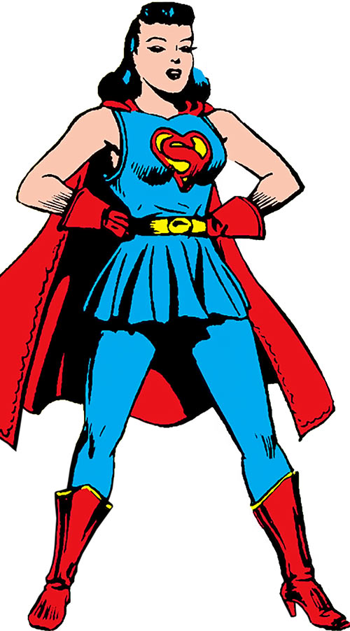 In another sense, Supergirl's story begins with Lois Lane.There were countless proto-Supergirls in the Superman comics, the first of which was a dream in which Lois became "Superwoman" in Action Comics #60, 1943 (perhaps inspired by Mary's stories?)