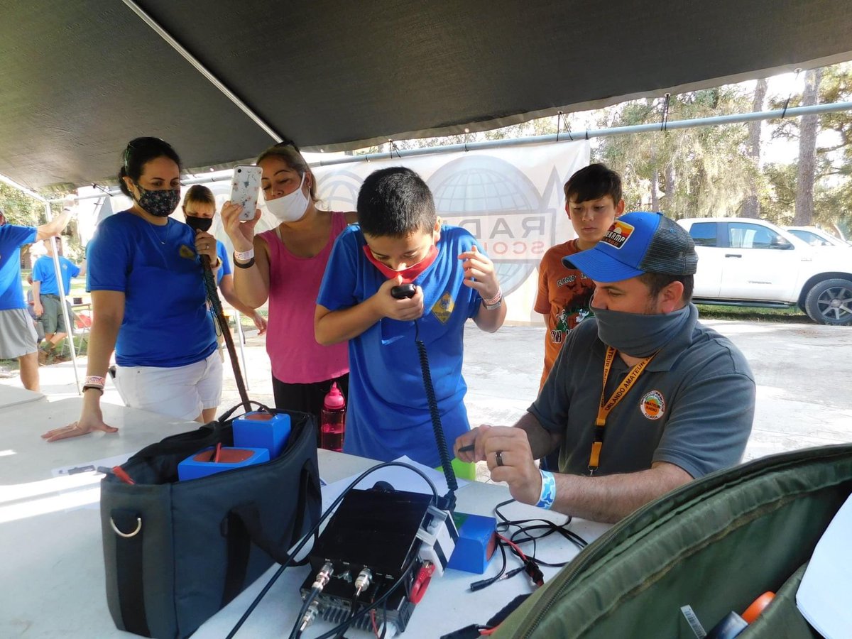 Kn4Mqr's tweet photo. We even squeezed in a few QSOs with the contest era. Scout shown making a QSO with #Wp3c in Puerto Rico. He and his family were so thrilled with the #RadioScoutingInc program, they want to get licensed. #AmateurRadio #HamRadio #HFRadio #BSA #boyscoutsofamerica #wb4sa #kn4mqr https://t.co/27PfLl5Fbc