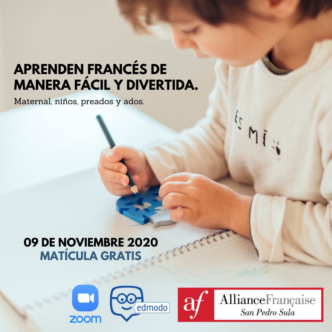 AliFranCult's tweet photo. CURSOS DE FRANCÉS PARA LOS PEQUEÑOS DE CASA❤️

👉Pregúntanos sobre los precios, escríbenos por whatsApp 
al +504 9446-4306 o info@alianzafrancesasps.com

👉Facilidades de pago: extrafinanciamiento a 3 meses con 0% de interés, botón de pago, POS y transferencias. https://t.co/I6A64ewuqX