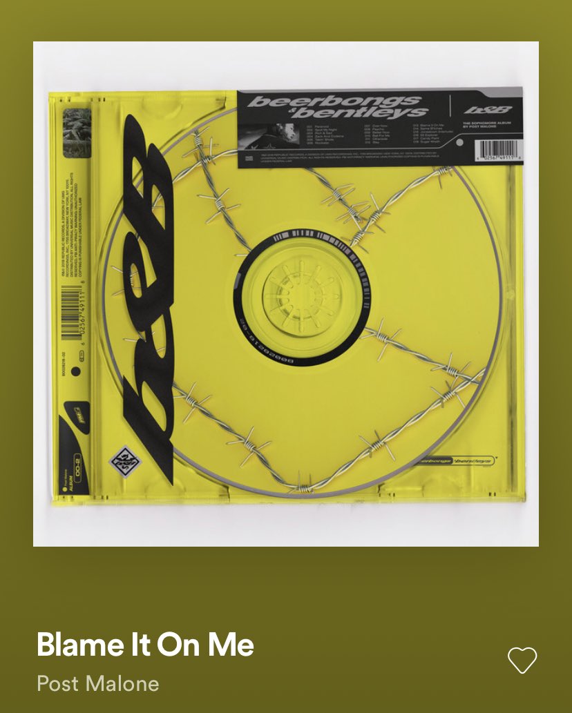 track thirteen “blame it on me”here we have raw post with dark undertones again and I believe it’s one of the stronger songs on the album again demonstrates his ability to sing I feel like we need more songs from him like this
