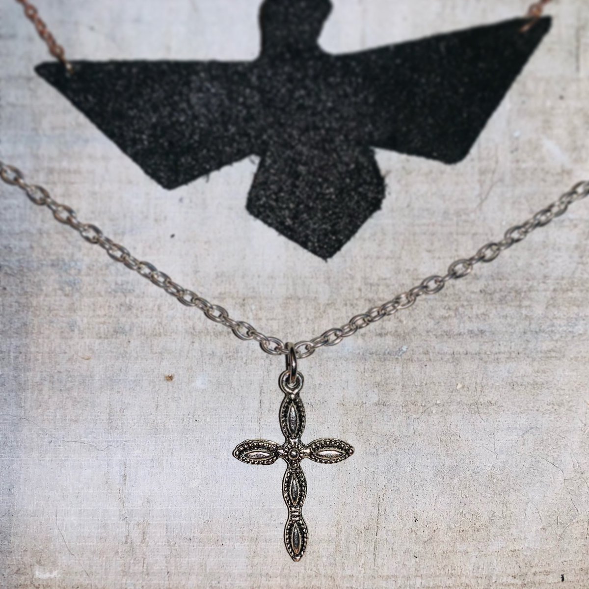 our new cross necklaces! DM is if you want one 🖤