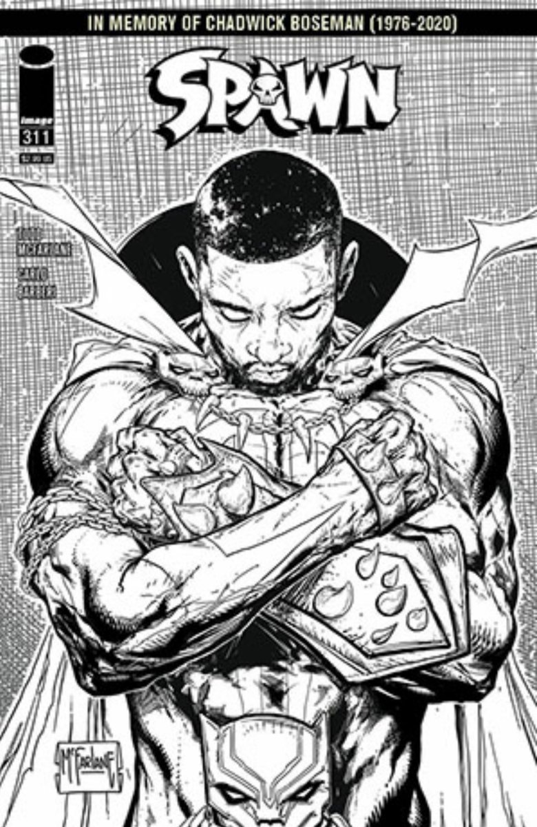 TheHoo7igans's tweet photo. 💥 Anyone else looking forward to this week's #spawn #tribute covers to #chadwickboseman by @Todd_McFarlane ❓ @ImageComics #toddmcfarlane #ImageComics #variantcovers #variantcover #tributecover #comicbooks #comiccollection #comiccollector https://t.co/gPDhHhRPOT