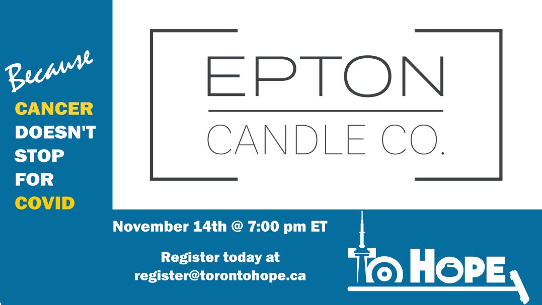 TOhopecurling's tweet photo. We are thrilled to announce @epton_candle_co’s support for TO Hope 2020! Keep an eye out for tomorrow’s weekly prize announcement, which promises to LIGHTEN things up this holiday season! 
Visit them online at:
https://t.co/orD7nMv7G9
#tohope2020 #wethehope https://t.co/dYVfWI4d3B
