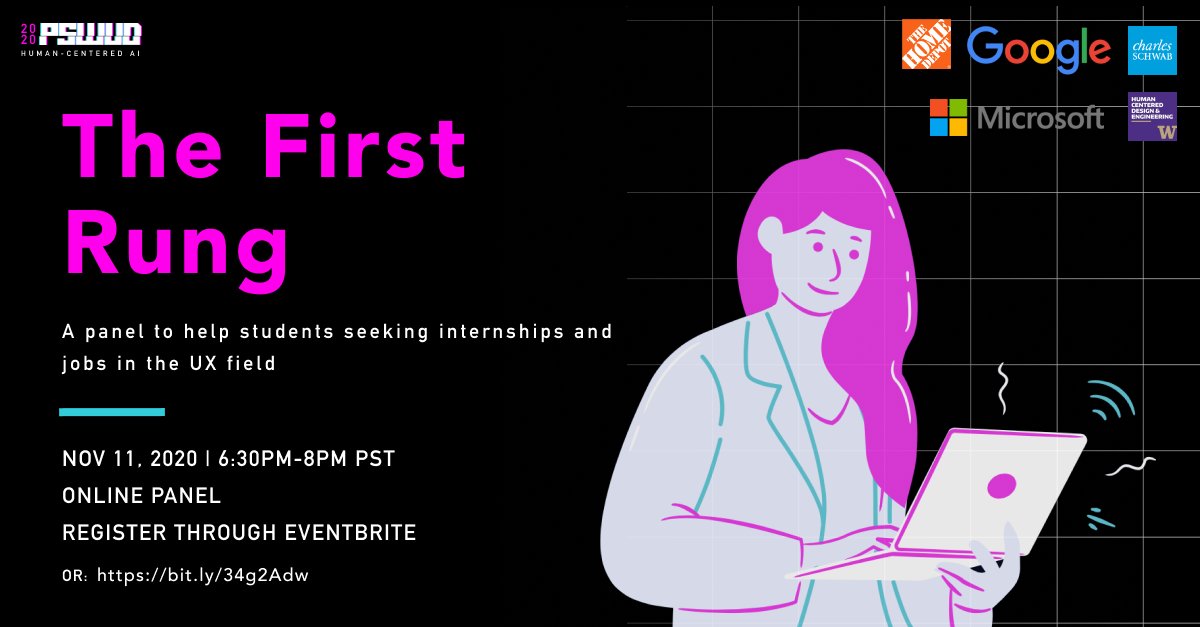 PugetSoundWUD's tweet photo. As part of this yearโs Puget Sound World Usability Day event, we are offering a panel to help students seeking jobs in UX. Join us on 11/11 and hear advice from industry professionals!
Register now: https://t.co/cXOFnnN5Ih
#PSWUD #PSWUD2020 #tech #UX #Conference #Seattle https://t.co/dikEIp7ETs