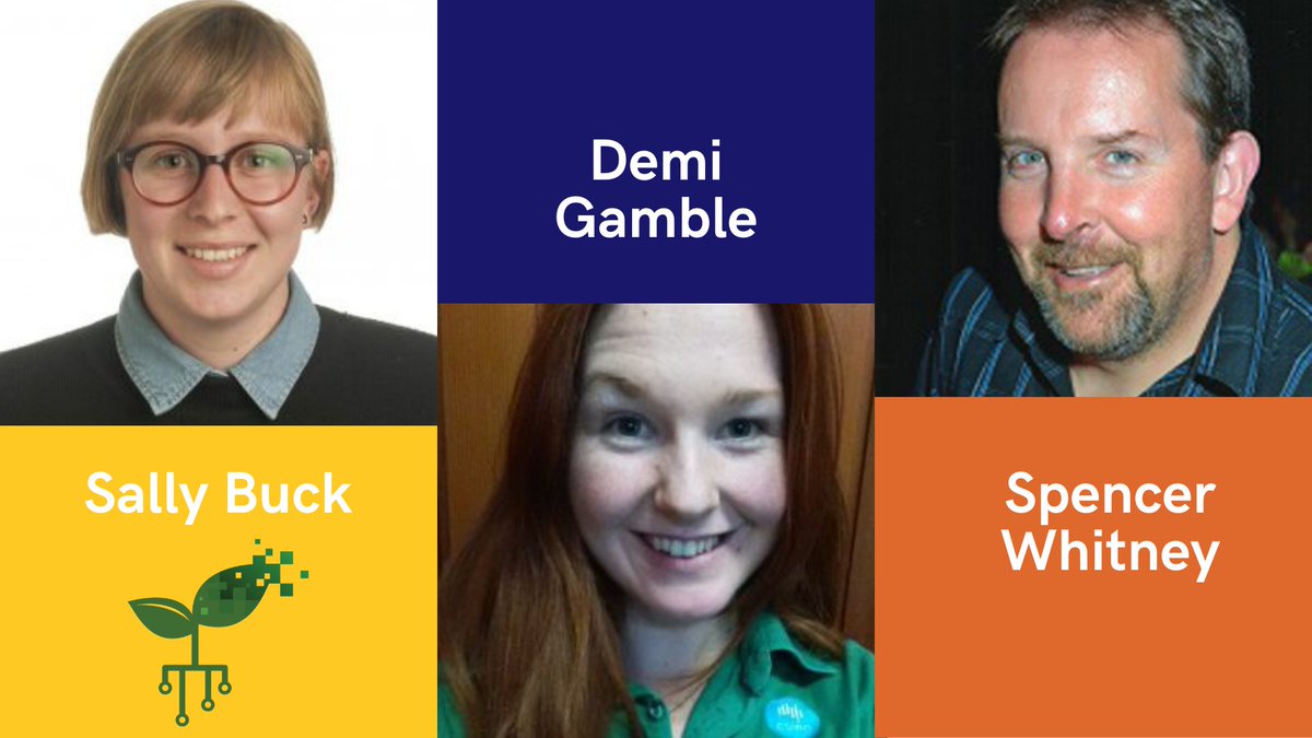 meriSTEM_Edu's tweet photo. Next up, meet #biology presenters Sally Buck, Demi Gamble and Professor Spencer Whitney from @leaf2field and @BiologyANU!

Sally and Demi are studying PhDs at #ANU. 
Spencer's research focuses on studying the biology of the photosynthetic Carbon dioxide-fixing enzyme Rubisco. https://t.co/BvpfuWHXLV